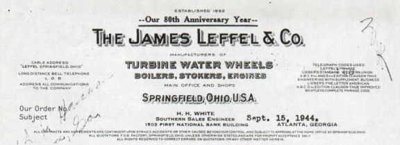 The James Leffel  amp  Company  80th year 